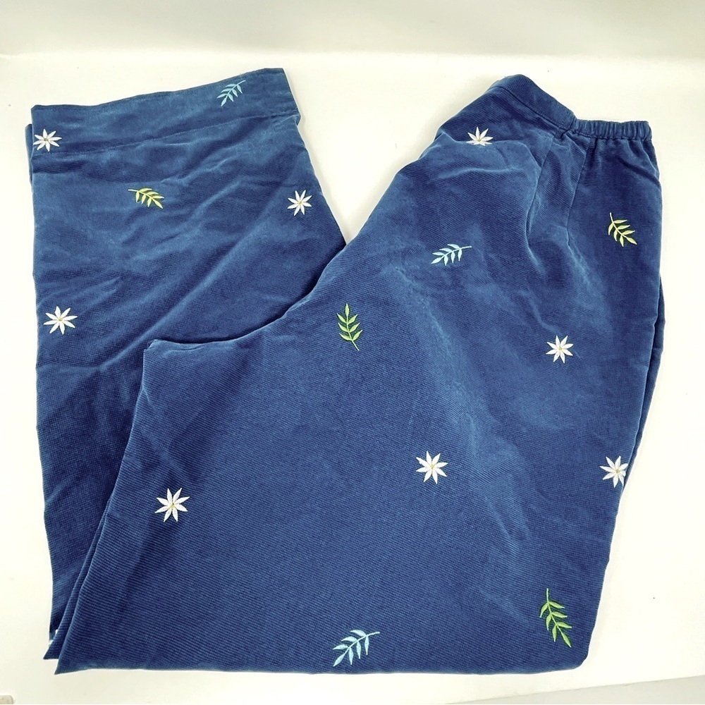 Vintage 70s Susan Bristol embroidered pants size 12